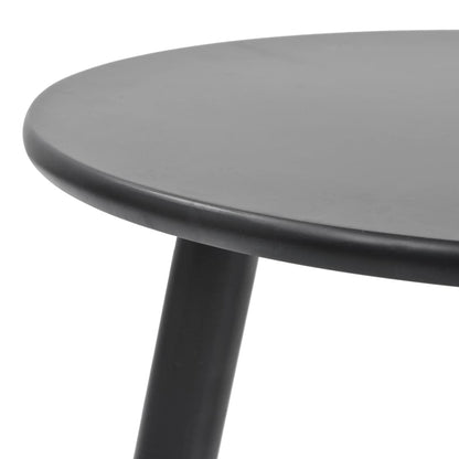 vidaXL Side Table | Set of 2 | Black | Solid pinewood legs, MDF top | Small