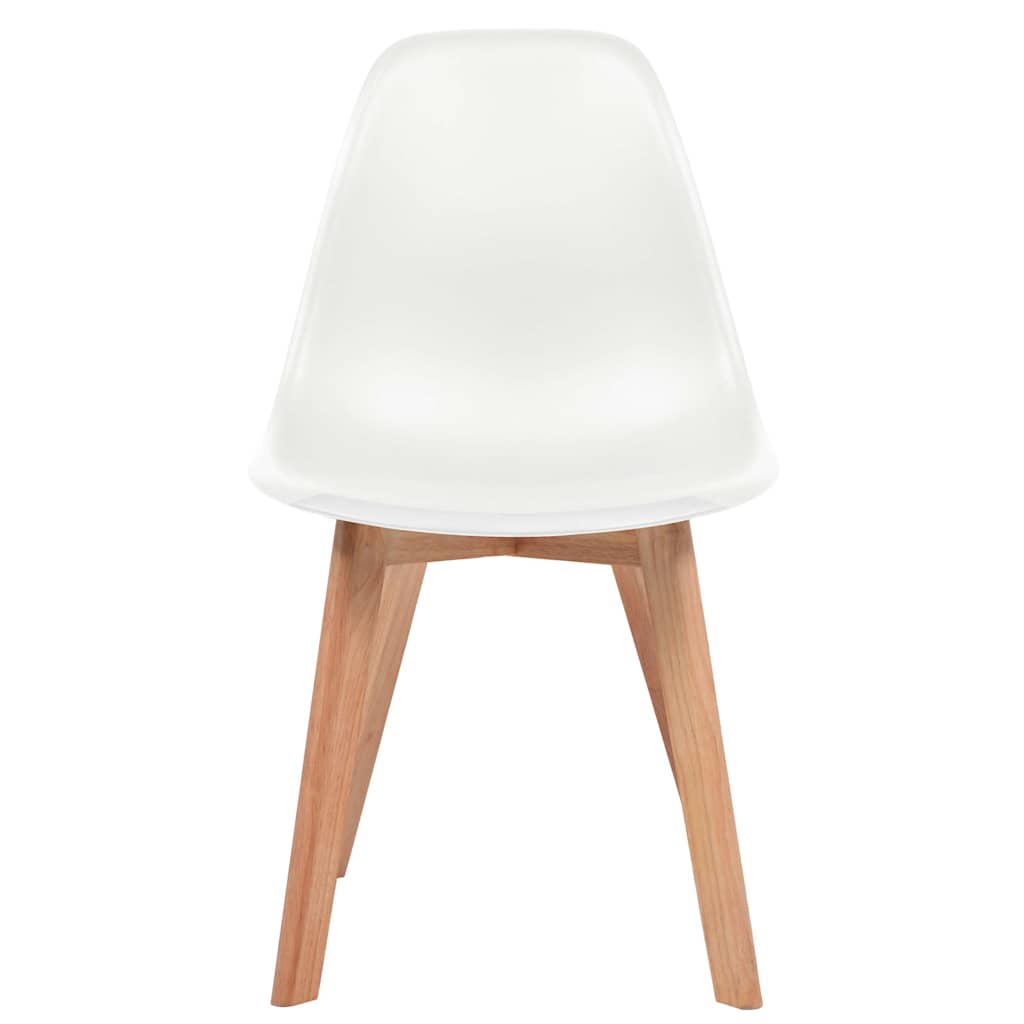 vidaXL Dining Chairs 2 pcs White Plastic