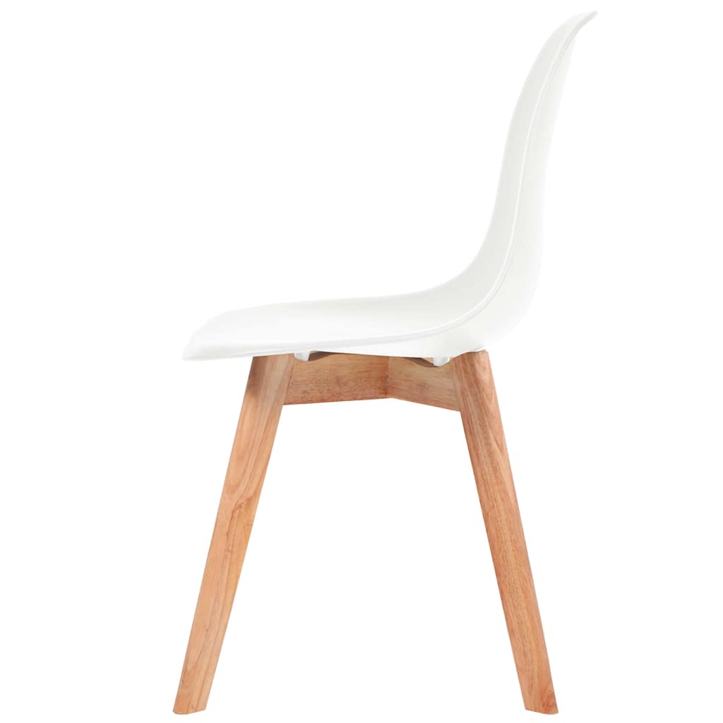 vidaXL Dining Chairs 2 pcs White Plastic