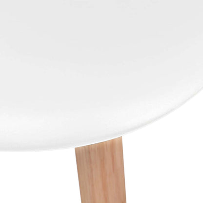 vidaXL Dining Chairs 2 pcs White Plastic
