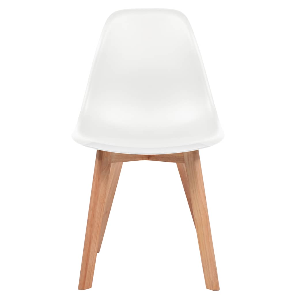 vidaXL Dining Chairs 4 pcs White Plastic