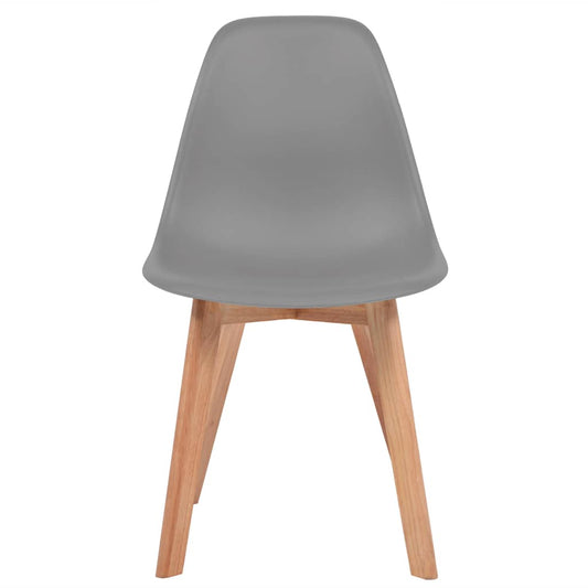 vidaXL Dining Chairs 4 pcs Grey Plastic