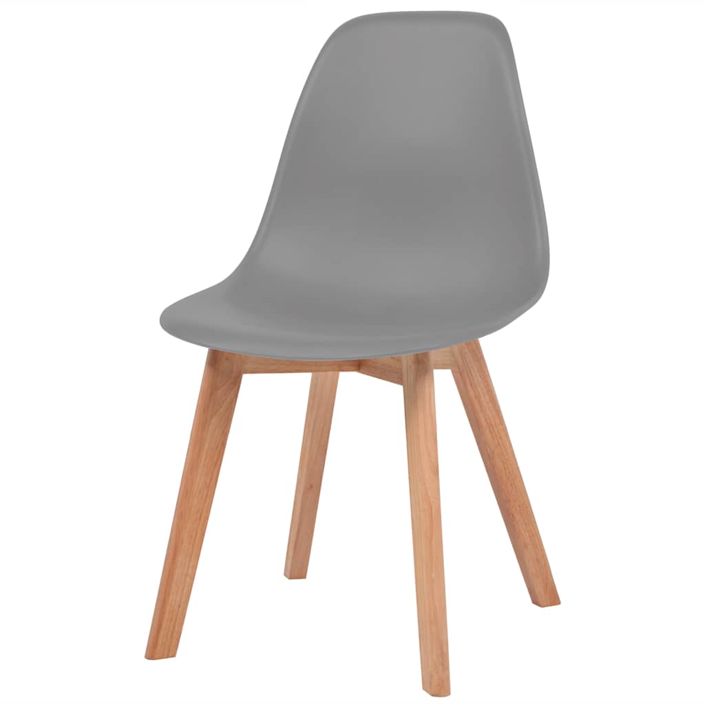 vidaXL Dining Chairs 4 pcs Grey Plastic