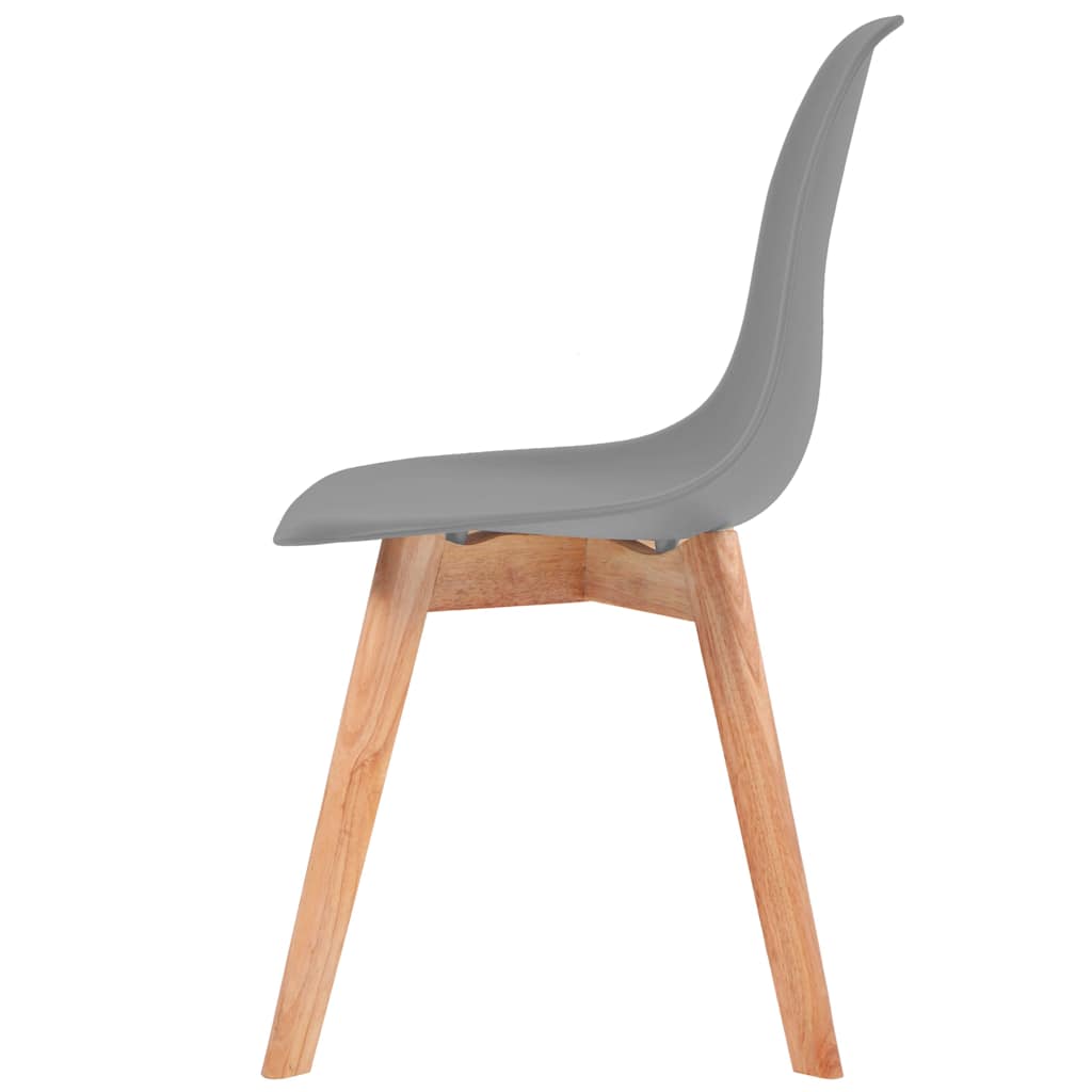 vidaXL Dining Chairs 4 pcs Grey Plastic