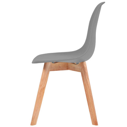 vidaXL Dining Chairs 4 pcs Grey Plastic
