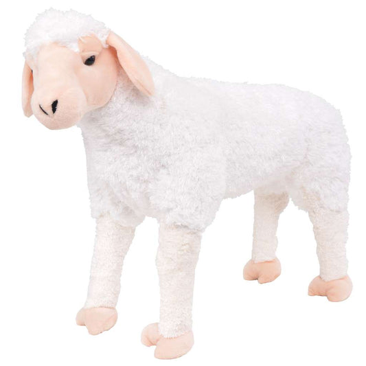 91341 vidaXL Standing Plush Toy Sheep White XXL