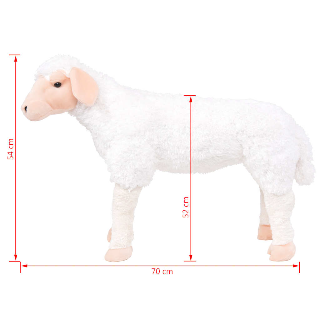 vidaXL Standing Plush Toy Sheep White XXL