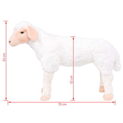 vidaXL Standing Plush Toy Sheep White XXL