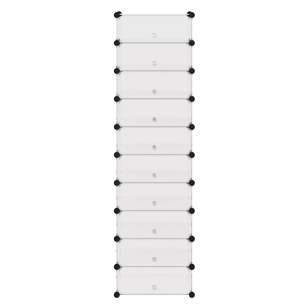 vidaXL Shoe Organiser | White | Plastic panels, Steel frames | Shoe Organiser