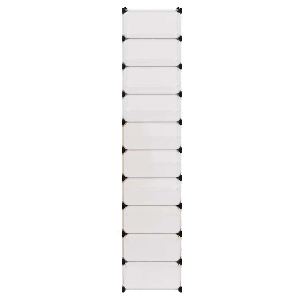 vidaXL Shoe Organiser | White | Plastic panels, Steel frames | Shoe Organiser