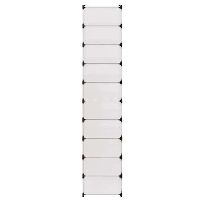 vidaXL Shoe Organiser | White | Plastic panels, Steel frames | Shoe Organiser