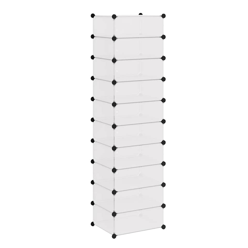vidaXL Shoe Organiser | White | Plastic panels, Steel frames | Shoe Organiser