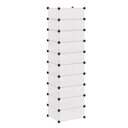 vidaXL Shoe Organiser | White | Plastic panels, Steel frames | Shoe Organiser