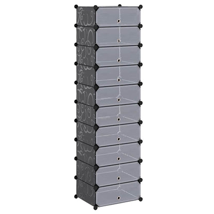 vidaXL Shoe Organizer | Black and white | Plastic panels, Steel frames | Large