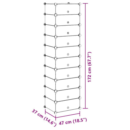 vidaXL Shoe Organizer | Black and white | Plastic panels, Steel frames | Large