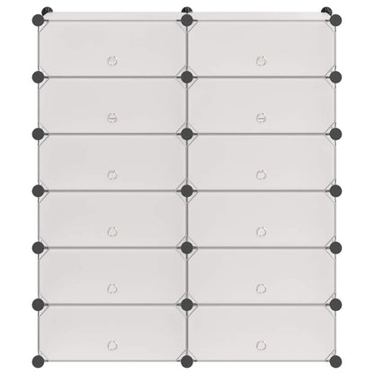 vidaXL Shoe Organiser | White | Plastic panels, Steel frame | 92 x 37 x 105 cm