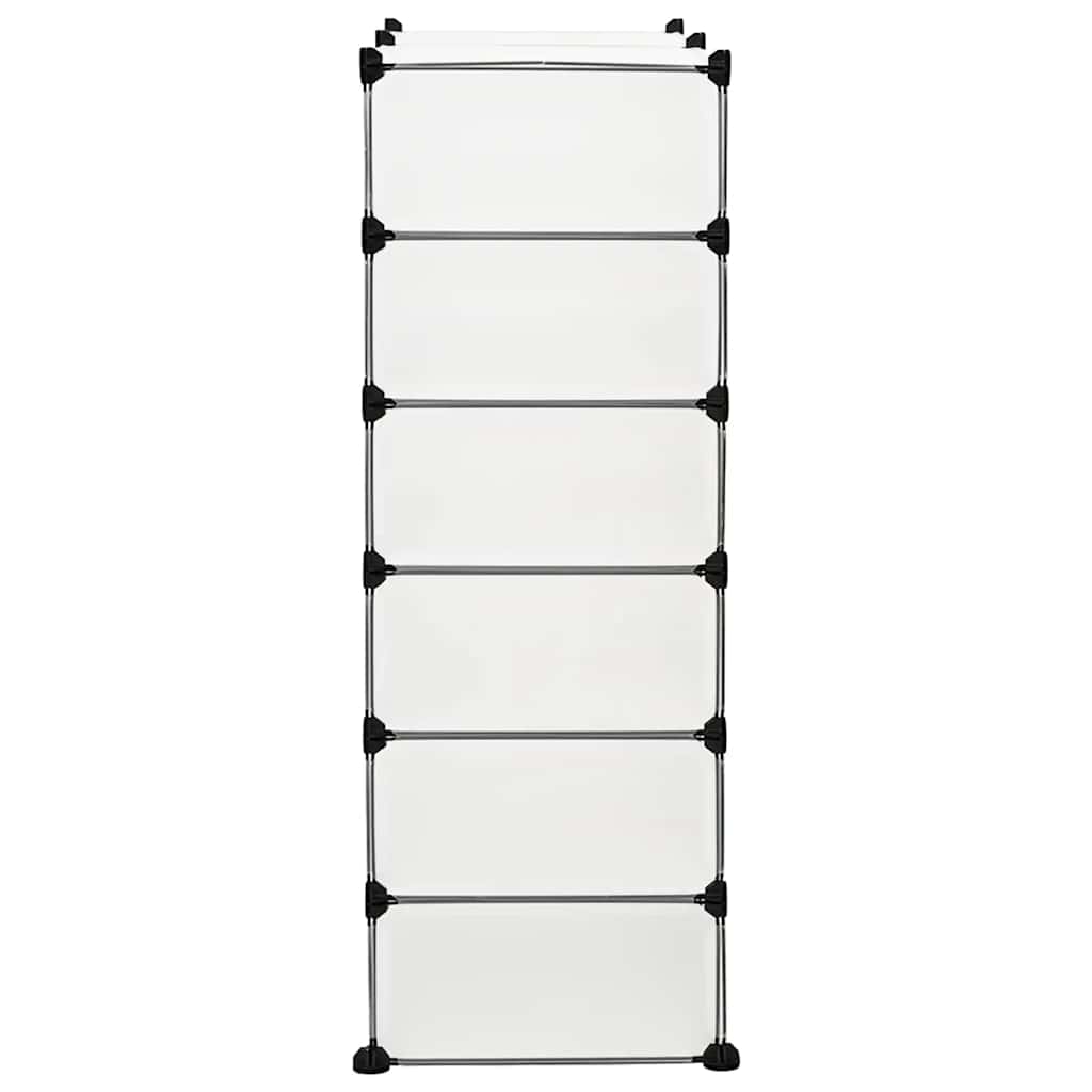 244921 vidaXL Interlocking Shoe Organiser with 12 Compartments White