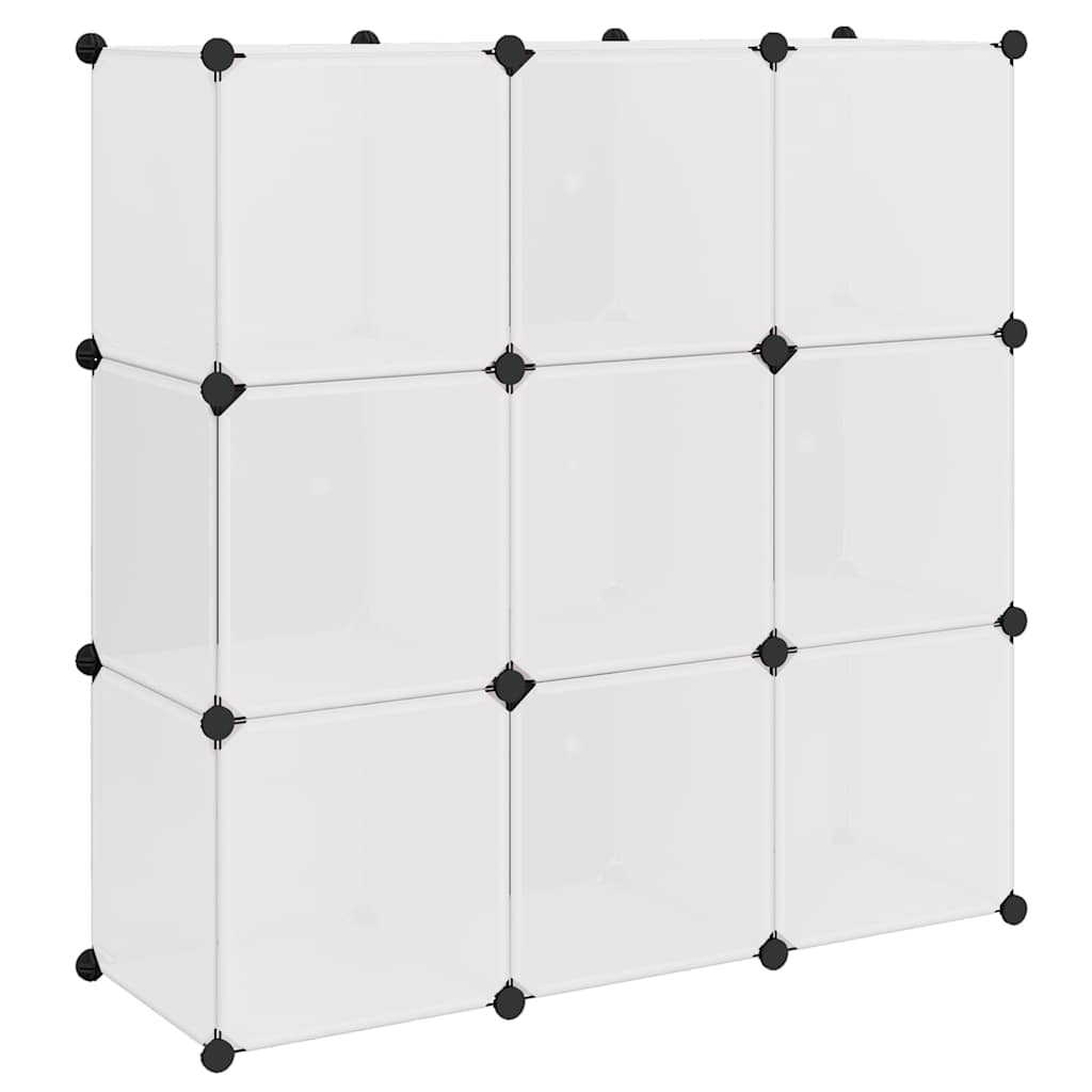 vidaXL Storage Cube Organiser with 9 Compartments Black and White