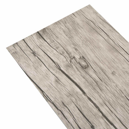 vidaXL Flooring Planks 18 pcs Grey 5.26 m² PVC