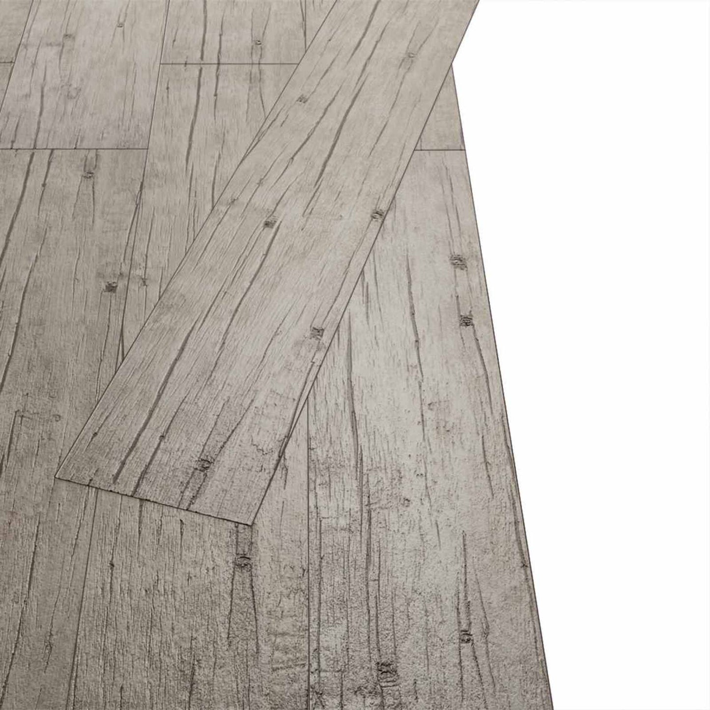 vidaXL Flooring Planks 18 pcs Grey 5.26 m² PVC