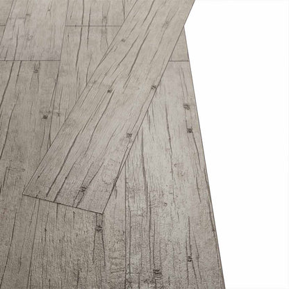 vidaXL Flooring Planks 18 pcs Grey 5.26 m² PVC
