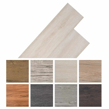 vidaXL Flooring Planks 18 pcs White 5.26 m² PVC