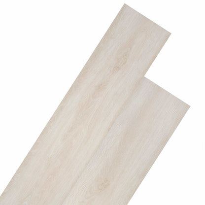 vidaXL Flooring Planks 18 pcs White 5.26 m² PVC