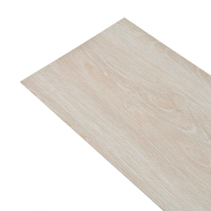 vidaXL Flooring Planks 18 pcs White 5.26 m² PVC