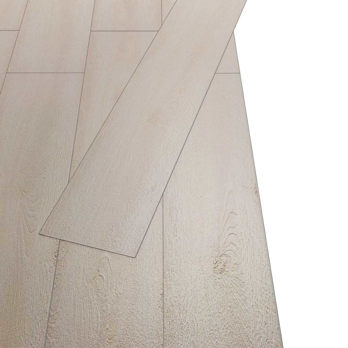 vidaXL Flooring Planks 18 pcs White 5.26 m² PVC