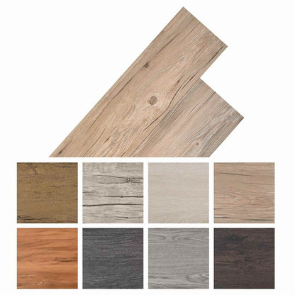 vidaXL Flooring Planks 18 pcs Brown 5.26 m² PVC
