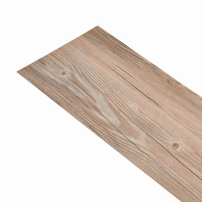 vidaXL Flooring Planks 18 pcs Brown 5.26 m² PVC