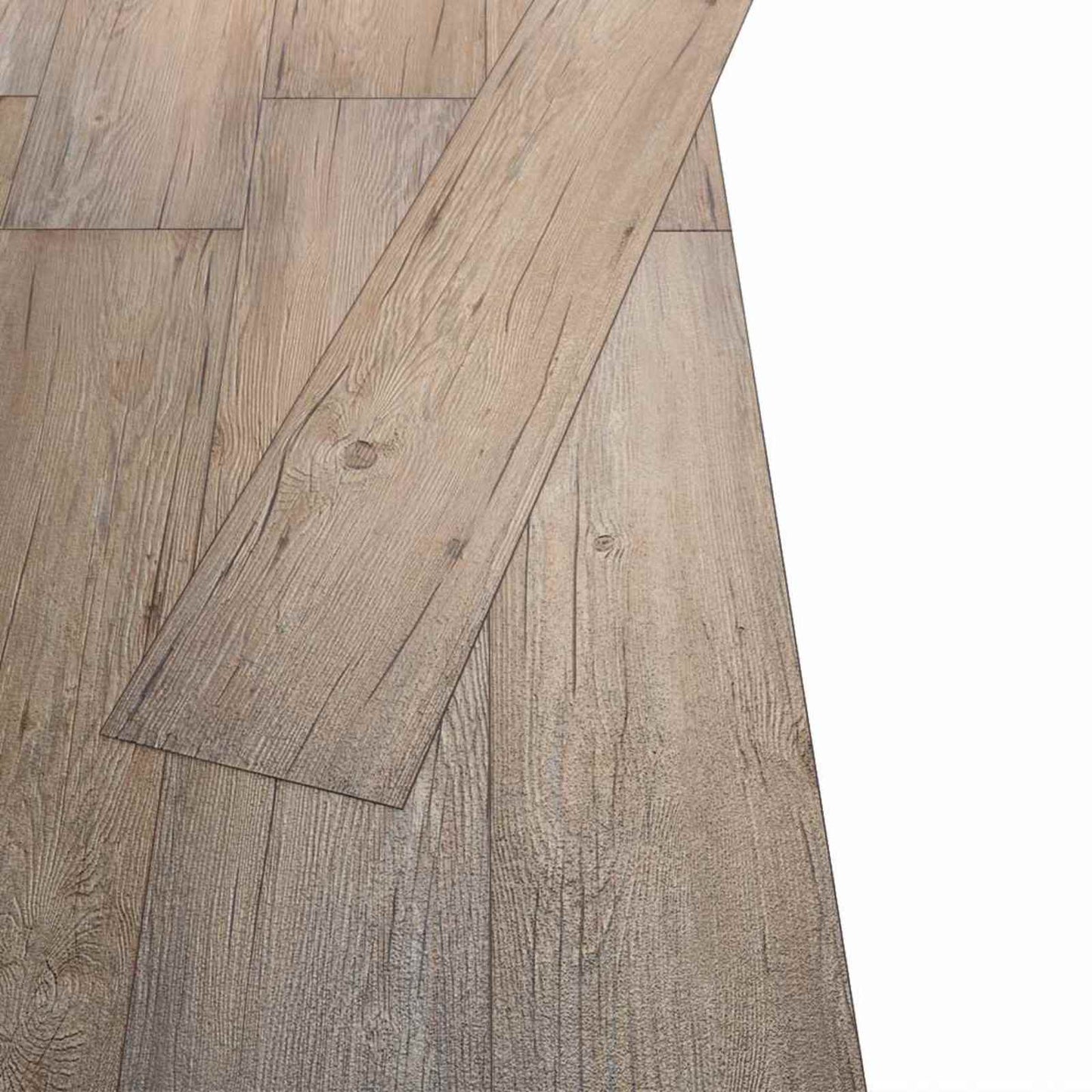 vidaXL Flooring Planks 18 pcs Brown 5.26 m² PVC