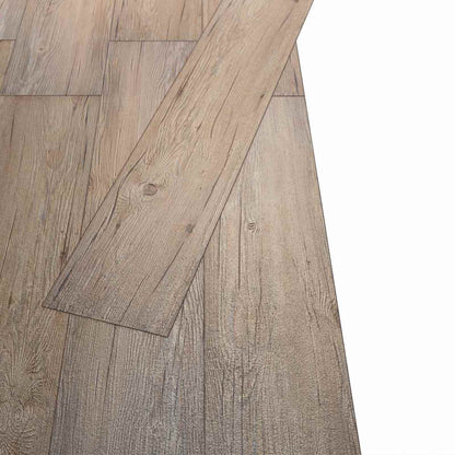 vidaXL Flooring Planks 18 pcs Brown 5.26 m² PVC