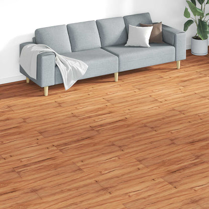 vidaXL Flooring Planks 18 pcs Brown 5.26 m² PVC