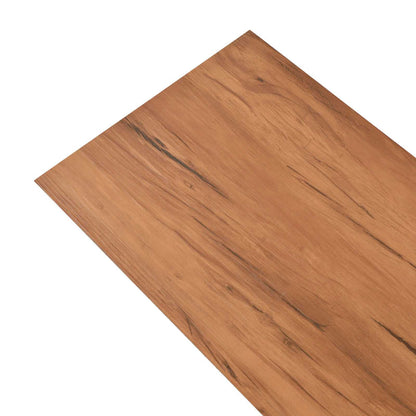 vidaXL Flooring Planks 18 pcs Brown 5.26 m² PVC