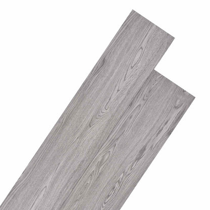 vidaXL Flooring Planks 18 pcs Dark Grey 5.26 m² PVC
