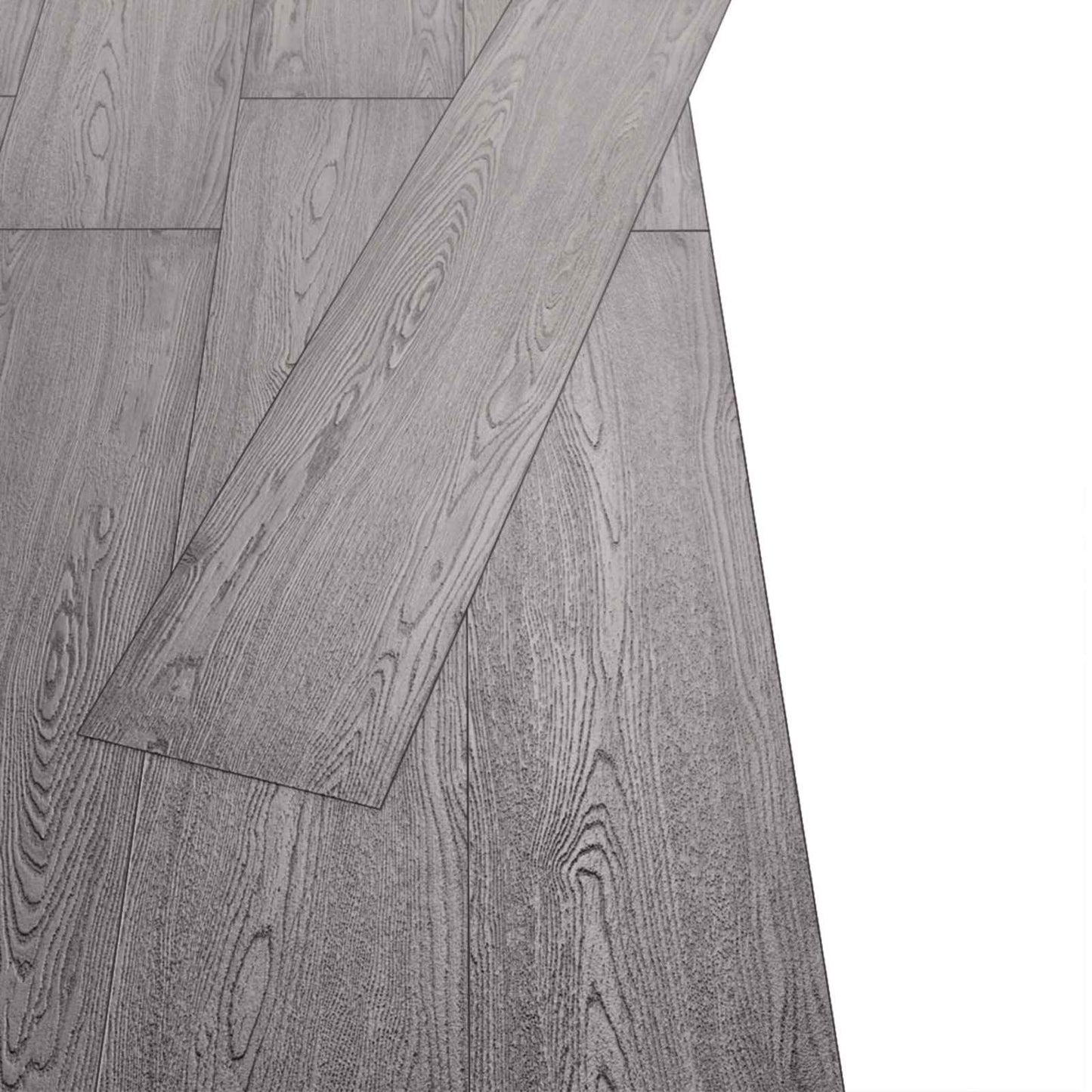 vidaXL Flooring Planks 18 pcs Dark Grey 5.26 m² PVC