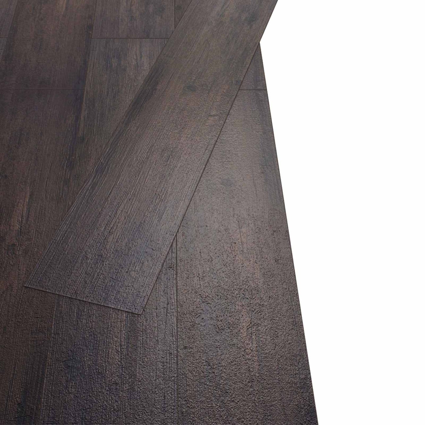vidaXL Flooring Planks 18 pcs Dark Grey 5.26 m² PVC