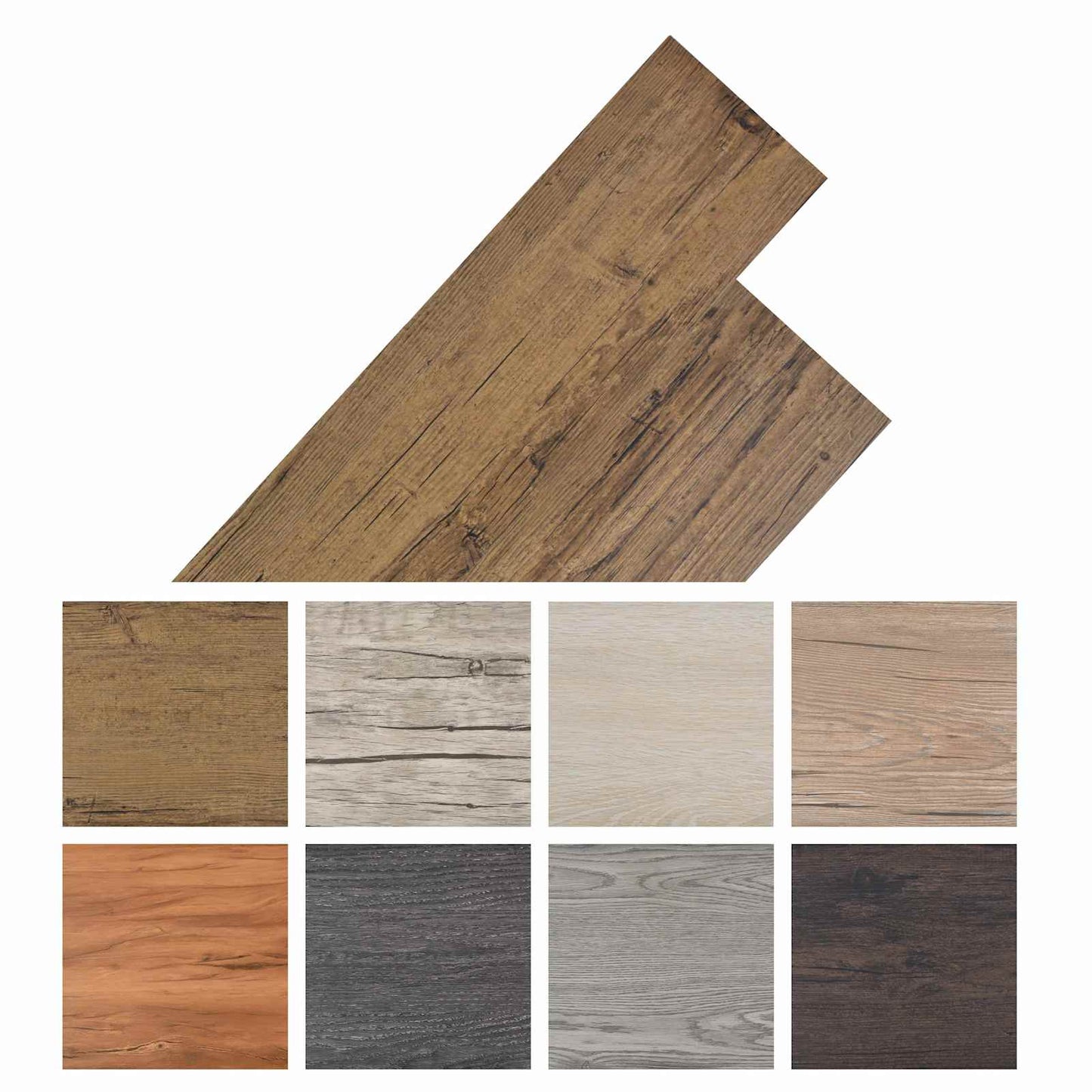 vidaXL Flooring Planks 36 pcs Walnut Brown 5.02 m² PVC