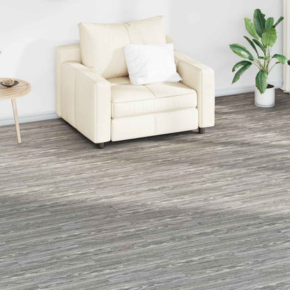 vidaXL Flooring Planks 36 pcs Dark Grey 5.02 m² PVC