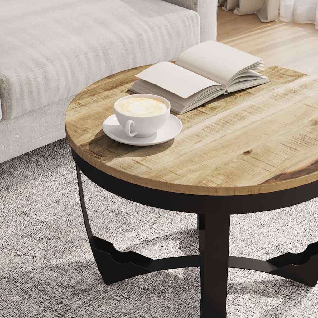 vidaXL Coffee Table Solid Rough Mango Wood 60x40 cm