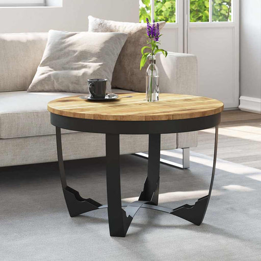 vidaXL Coffee Table Solid Rough Mango Wood 60x40 cm