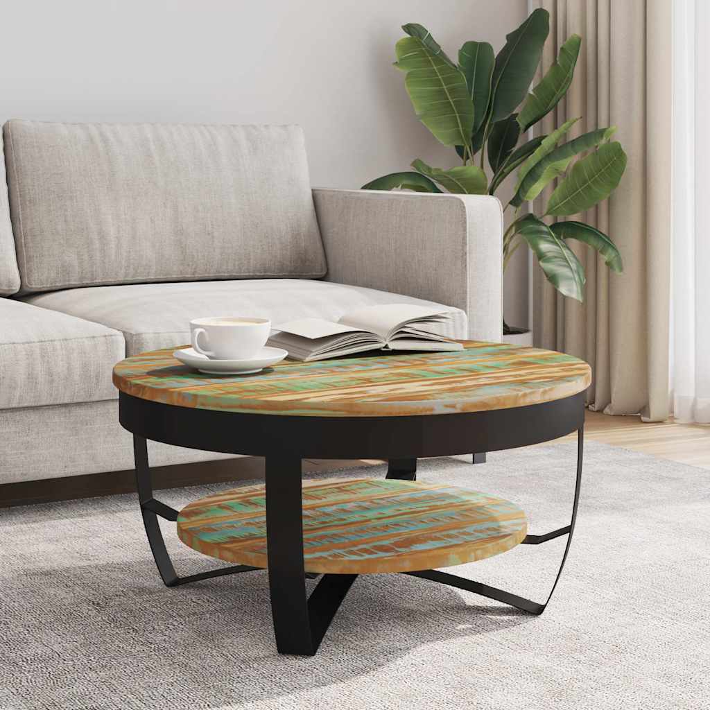 244674 vidaXL Coffee Table Solid Reclaimed Wood 65x32 cm