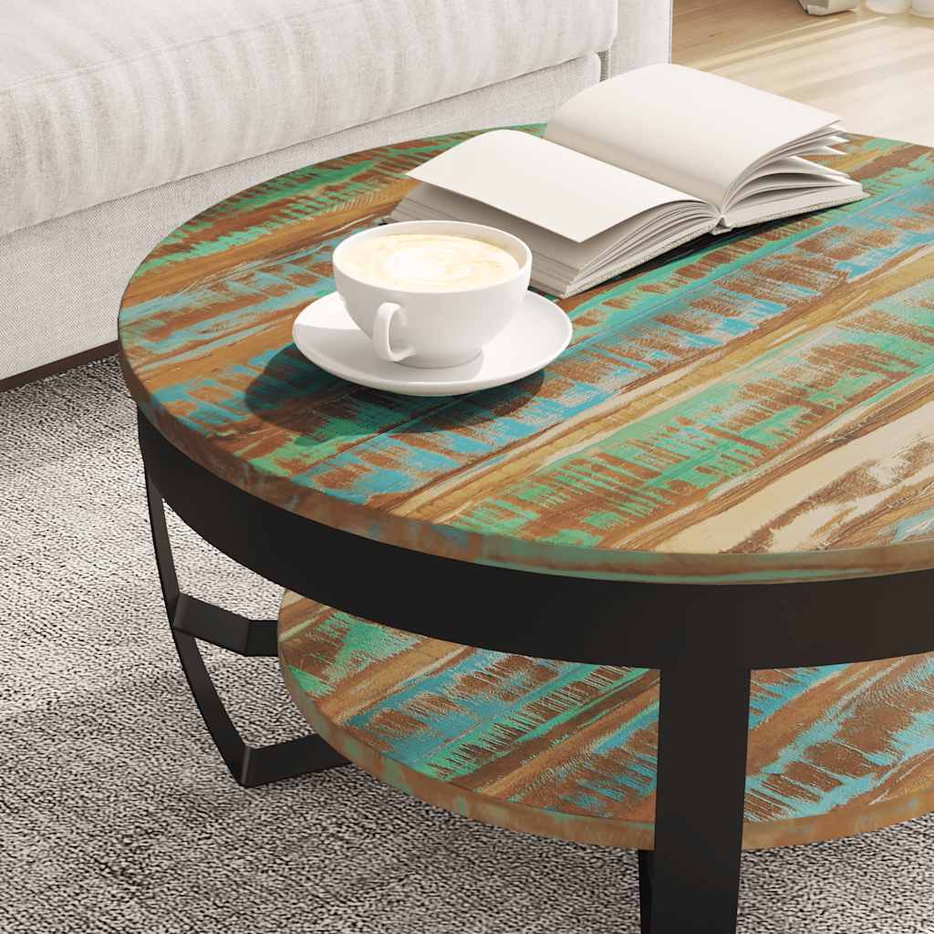 vidaXL Coffee Table Solid Reclaimed Wood 65x32 cm