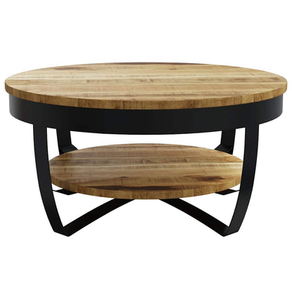 vidaXL Coffee Table Solid Rough Mango Wood 65x32 cm