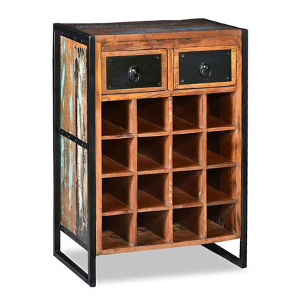 244831 vidaXL Wine Rack for 16 Bottles Solid Reclaimed Wood
