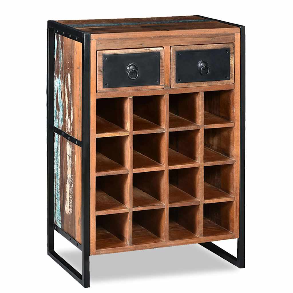 244831 vidaXL Wine Rack for 16 Bottles Solid Reclaimed Wood