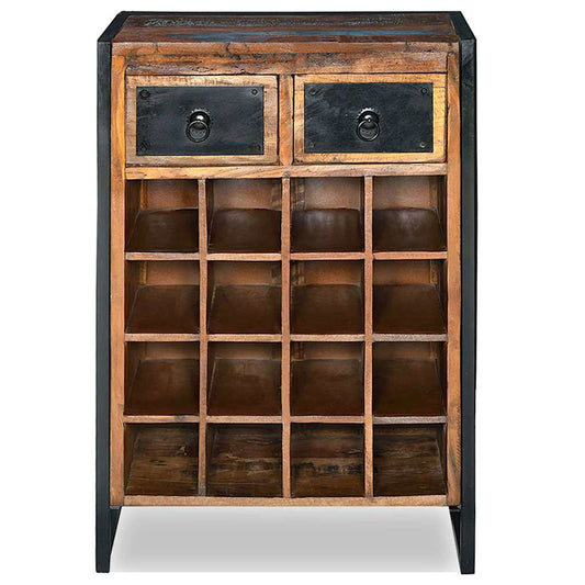 244831 vidaXL Wine Rack for 16 Bottles Solid Reclaimed Wood