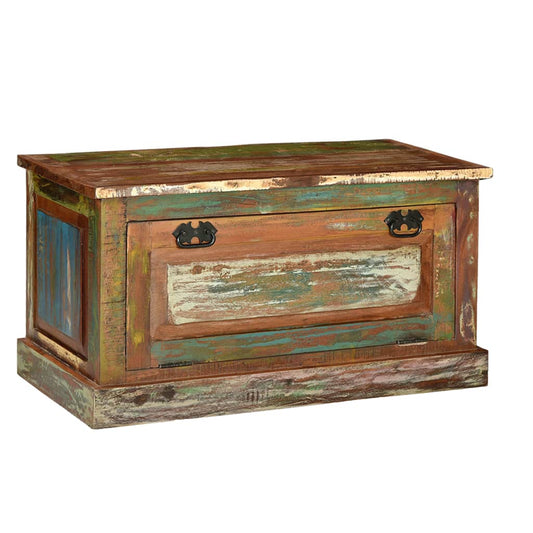 vidaXL Shoe Storage Bench | Multicolour | Solid reclaimed wood | 85 x 40 x 45 cm
