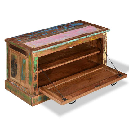 244832 vidaXL Shoe Storage Bench Solid Reclaimed Wood